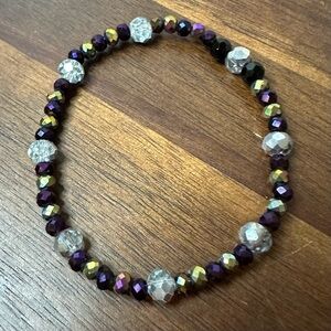 Multi-coloured Crystal Bracelet 6.5 inches
